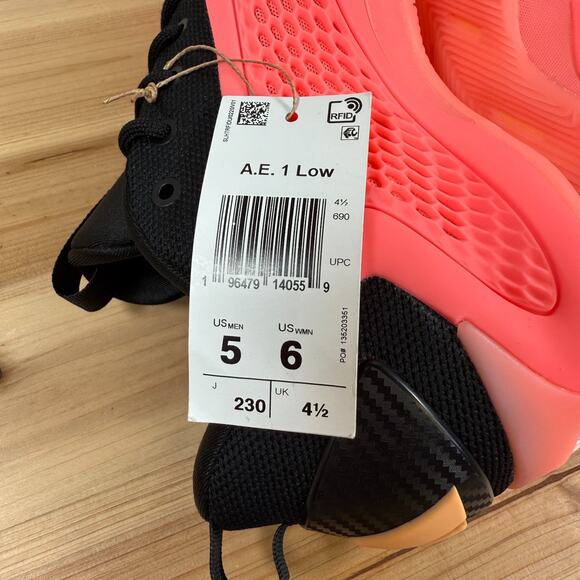 Adidas Anthony Edwards 1 AE Low Mural Acid red sneakers Womens 6 Mens 5 JI4069 - Picture 8 of 9